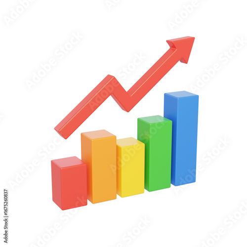 Bar chart Performance Results score 3D