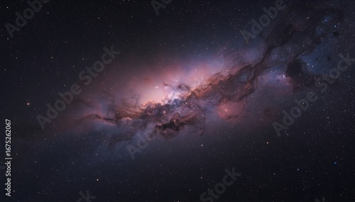 Ultra Realistic Deep Space Nebula with Stars in Outer Space