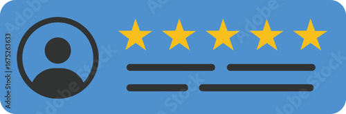 Hand Clicking Five Star Customer Rating Icon