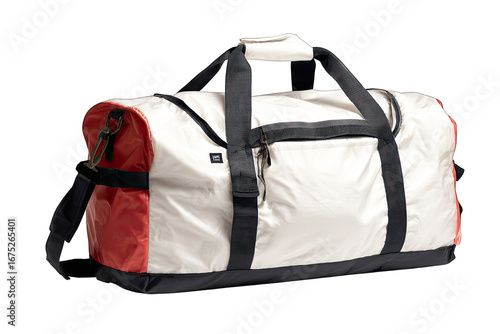 Sports duffle bag on a white background
