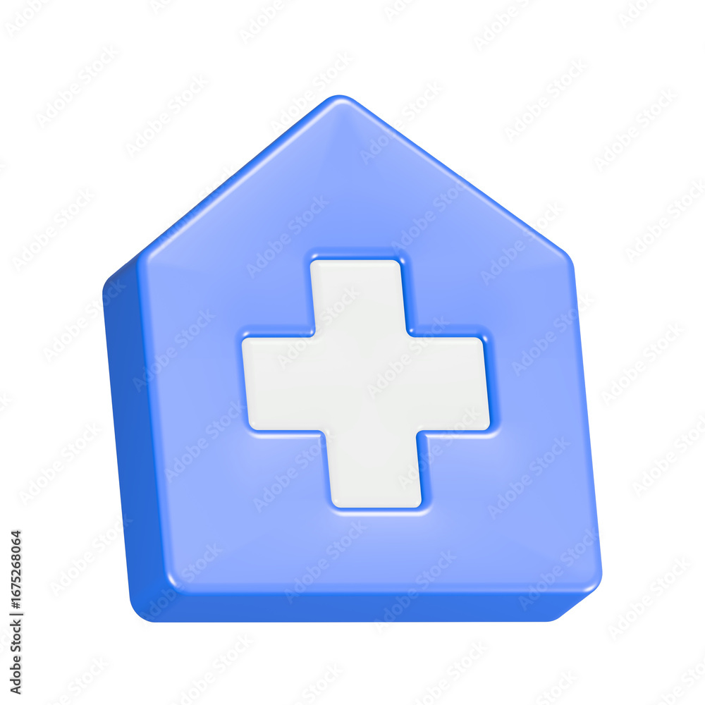 Obraz premium First aid kit button with a medical cross symbol and a health plus sign for web design and medical emergency illustration