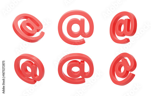 Logo @ Email logo 3D