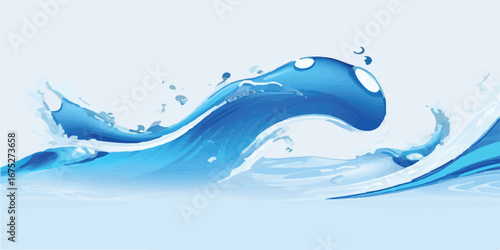 Abstract Fluid Aqua Blue Teal Ocean Wave Background Modern Water Texture Perfect for Posters Branding and Social Media