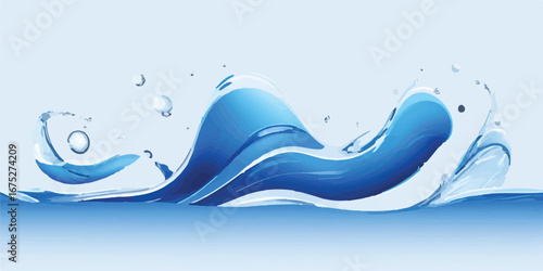 Ocean Wave Texture Aqua Blue Teal Abstract Fluid Water Background Modern Style for Branding Digital Art and Web Design