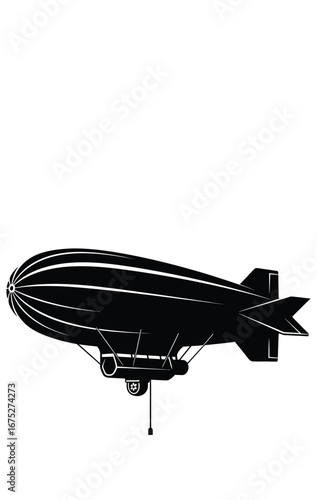 Surveillance balloon illustration isolated on white background