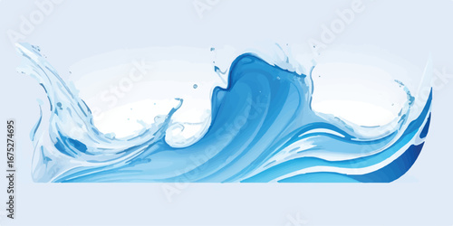 Contemporary Abstract Ocean Wave Background Aqua Teal Blue Water Flow Texture for Digital Artwork and Branding
