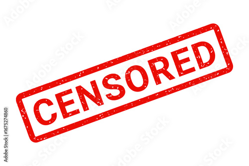 Censored Stamp, Privacy Protection Stamp, Sensitive Content Alert Stamp Vector Design