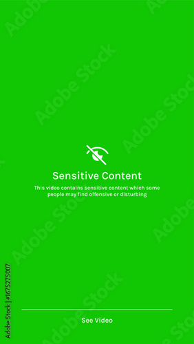 Sensitive Content Warning Vector Sign, Video May Disturb or Offend Some Viewers Vector Illustration