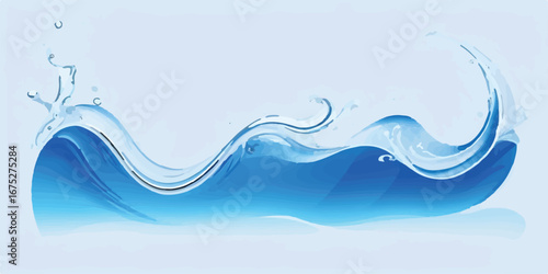 Modern Ocean Wave Abstract Background Aqua Blue Teal Fluid Water Texture for Websites Posters and Artistic Branding