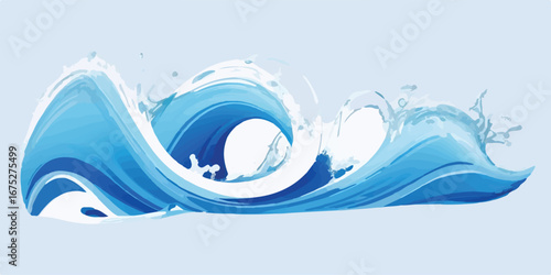 Stylish Modern Aqua Blue Teal Abstract Ocean Wave Texture Background for Graphic Design Web Banners and Digital Use
