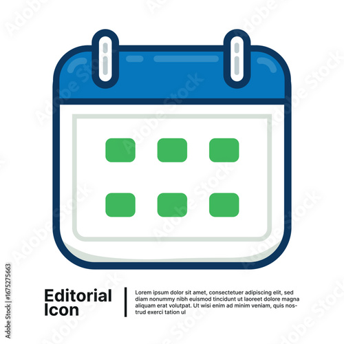 Calendar Icon Symbol of Time Planning Scheduling Organization Meeting Dates and Appointments