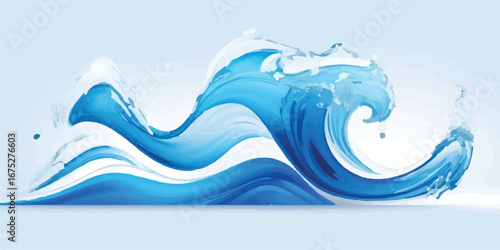 Trendy Modern Abstract Ocean Wave Texture Aqua Blue Teal Gradient Fluid Background for Creative Branding and Digital Use