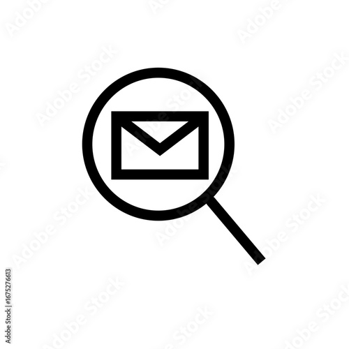 Search Email Envelope Icon - Searching Email Envelope