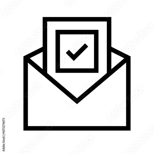Open Email Successful Verified, Envelope Icon - E-mail open envelope