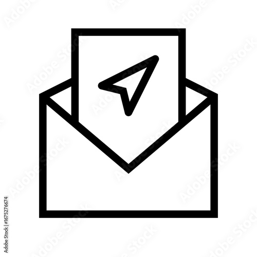 Open Email Share Envelope Icon - E-mail open envelope