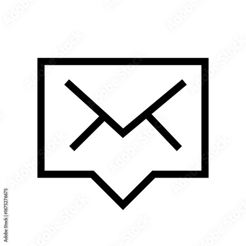 Open Email Popup Notification Icon, Envelope Icon - E-mail open envelope