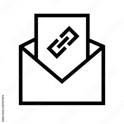 Open Email Link Icon, Envelope Icon - E-mail open envelope