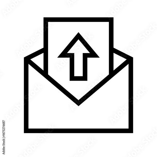 Open Email Send Envelope Icon - E-mail open envelope