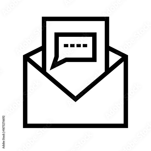Open Email OTP Icon, Envelope Icon - E-mail open envelope