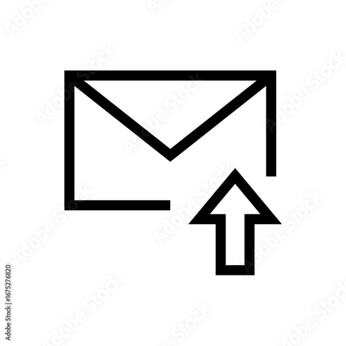 Email Send Icon, Open Inbox and Send Mail, Envelope Icon - E-mail close envelope-1