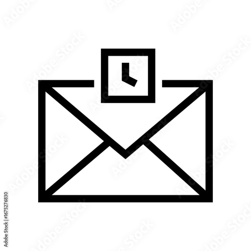 Email Schedule Icon, Send Schedule Mail, Envelope Icon - E-mail close envelope