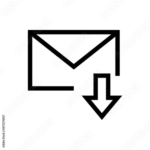 Email Send Icon, Open Inbox and Receive Mail, Envelope Icon - E-mail close envelope
