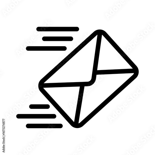 Email Flip Rounded Icon, Envelope Icon - E-mail close envelope