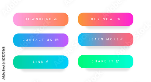 グラデーションのリンクボタンセット