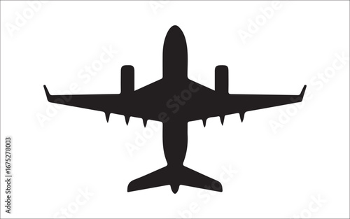 airplane on the white background