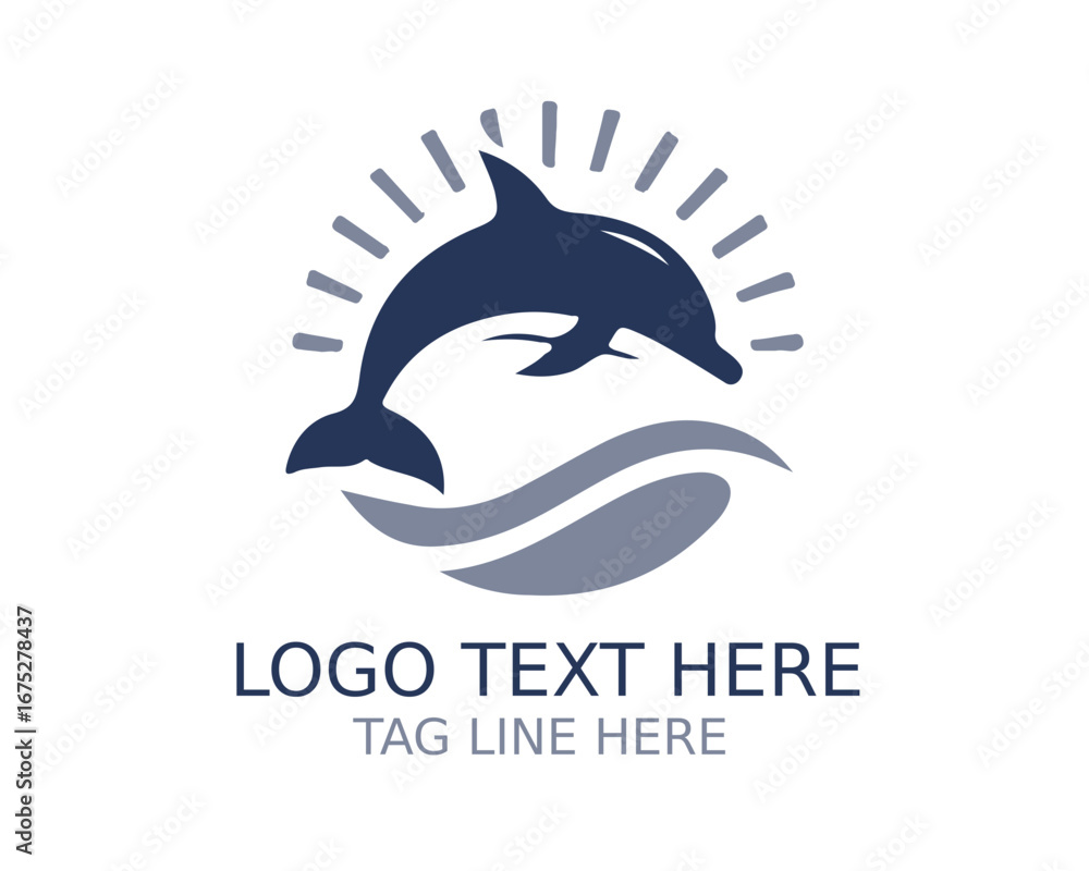 Fototapeta premium Dolphin Logo Design