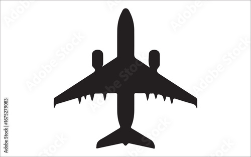 vector illustration of a silhouette of an airplane