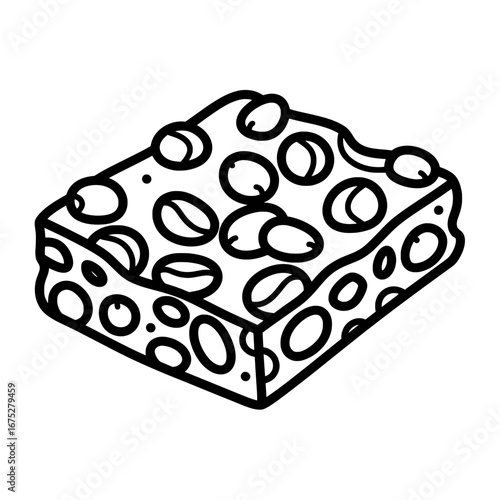 Cheese block with transparent background