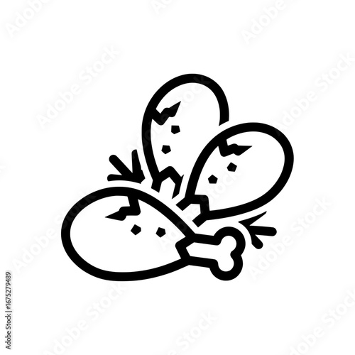 Chicken leg with transparent background