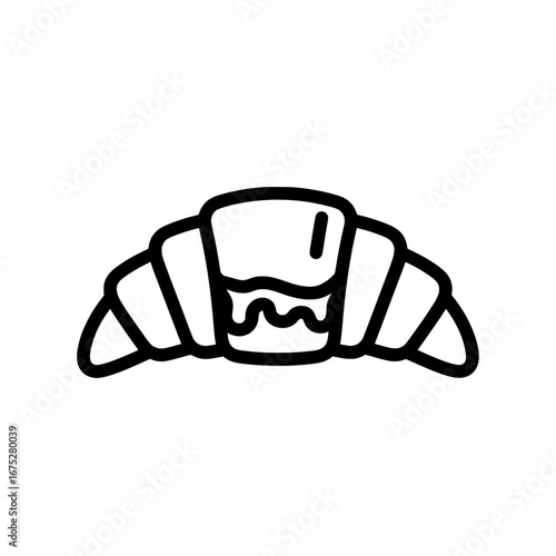 Croissant with transparent background