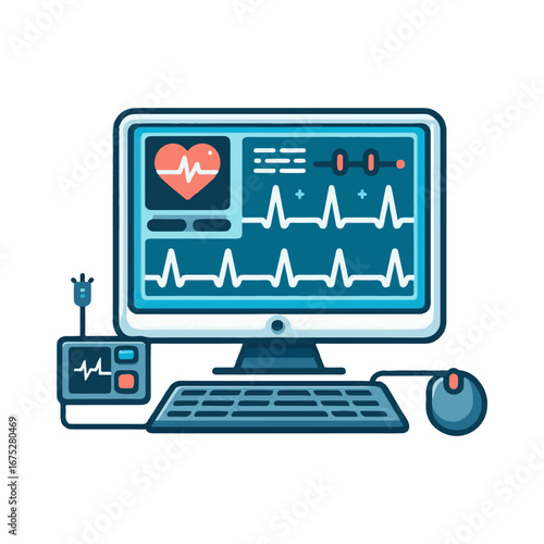 heart rate monitor illustration design