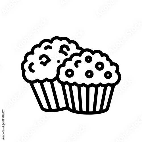 Muffins with transparent background