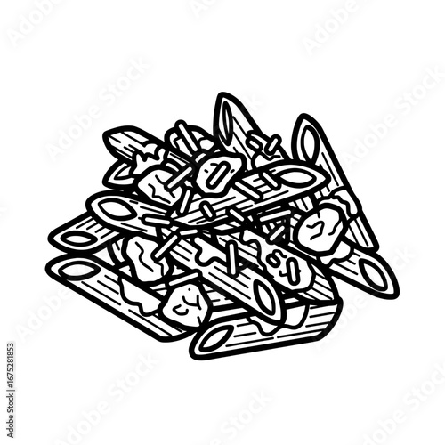 Pasta with transparent background