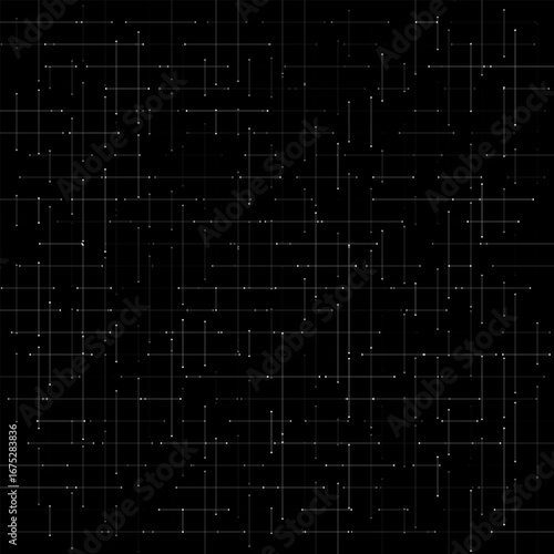 Random Crosshair Pattern Random Crosshair Pattern is a thin vertical-horizontal line with small white dots as nodes, creating a digital and futuristic impression.