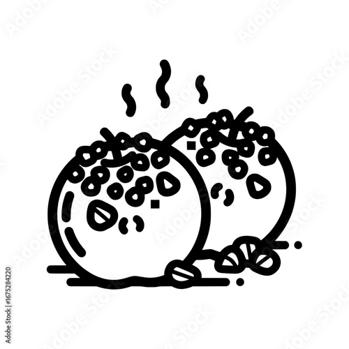 Steaming bowl of soup with transparent background