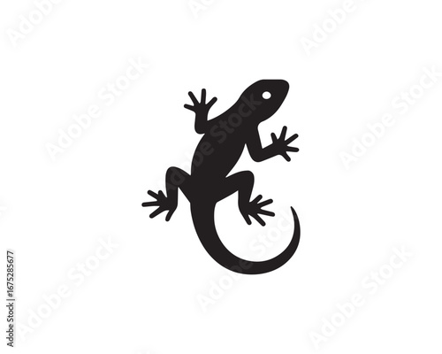 Lizard silhouette vector icon design illustration.
