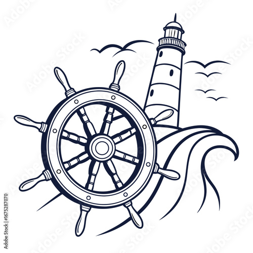 nautical steering wheel