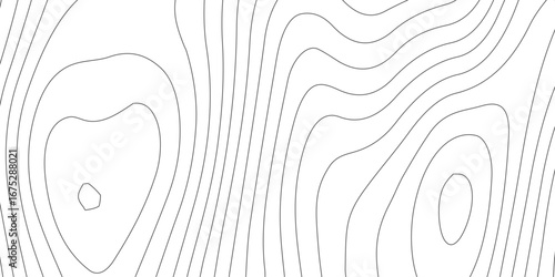 Abstract seamless topographic contour map design with white lines, mountain relief, geographic terrain elevation, paper texture, modern mapping pattern background.