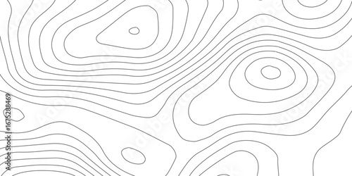 White background abstract topography contour map, wavy curved paper relief pattern, minimal geographic design vector illustration