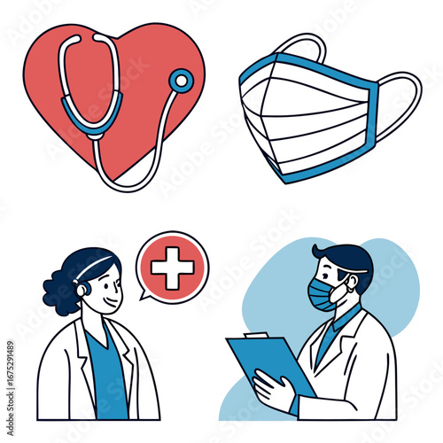 set of medical icons