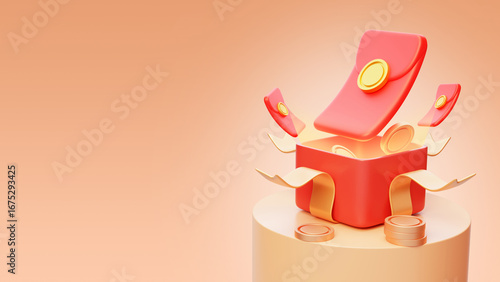 Event Red Envelope Cashback, Great gifts, Great Deals 3D