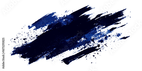 Black paint stroke on transparent background. Bold Black Brush Stroke	