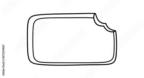 Chocolate bar with transparent background