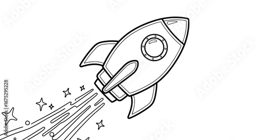 Rocket launching with transparent background