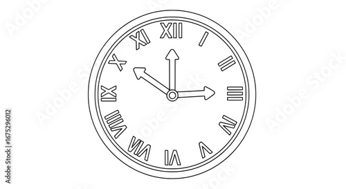 Analog clock with transparent background