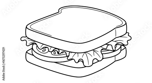Sandwich with transparent background